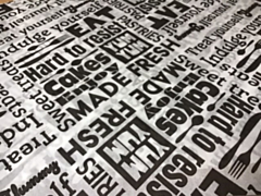 1000 x 250x350mm Tempting Design Printed Greaseproof Sheets