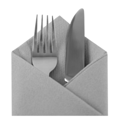 500 x Grey Tablin Airlaid Paper Napkin 40cm 8Fold