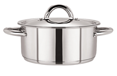 1 x Stainless Steel Casserole Dish & Lid 24cm