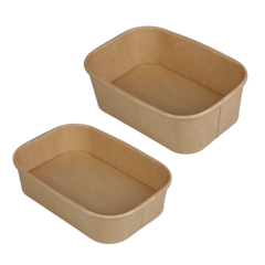 Chefpac® Kraft Rectangular Cardboard Food Containers