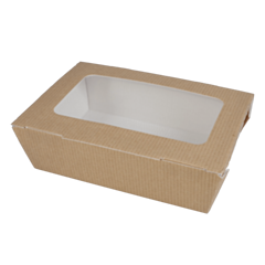 120 x 1200ml Large Food to Go Takeaway Taste Boxes - With Window Recyclable