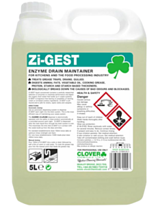 2 x 5Ltr Clover Zi-Gest Enzyme Drain Maintainer