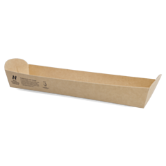 320 x Notpla Hot Dog Tray Brown