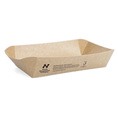 400 x Notpla Small Rectangular Tray Brown