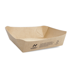 600 x Notpla Square Tray Brown