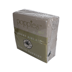 500 x 40cm Tablin Greige Airlaid Napkins - 8Fold