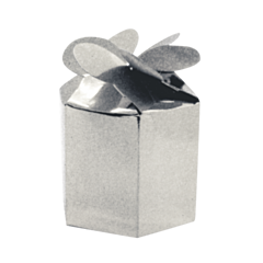 24 x Silver Sparkling Dust Partyware Gift Boxes