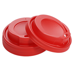 1000 x Chefpac® Sip Through Red Christmas Lid 12-16oz 