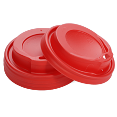 100 x Chefpac® Sip Through Red Christmas Lid 8oz 