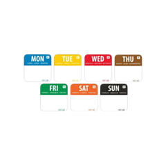 Day Of The Week Removeable Square Label 
