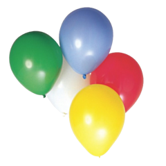100 x 9" Round Multi-coloured Balloons