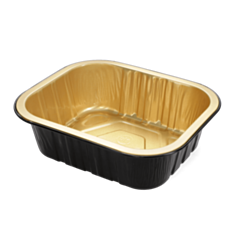 300 x 500ml Premium Black & Gold Foil Container 