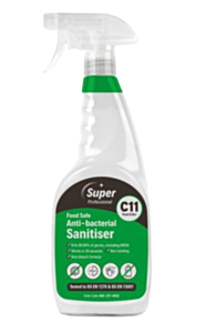 6 x RTU Food Safe Anti Bacterial Sanitiser C11