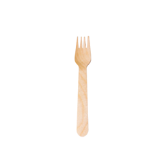 100 x Envirobee® Wooden Disposable Cutlery Forks Compostable
