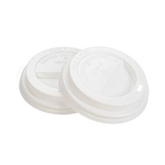 500 x Chefpac® White Domed Sip Lids to Fit 10/12/16oz Paper Cup