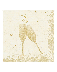 1000 x Celebrate Cream Christmas Paper Napkin 3ply 24x24cm