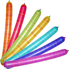 144 x Rocket Balloons With Tubes