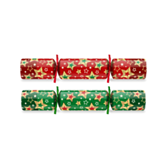 100 x 9" Splendid Star Red/Green Mixed Box Christmas Cracker