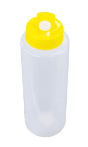 1 x Yellow Silicone Anti Drip Sauce Squeeze Bottle 32oz