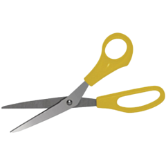1 x Yellow Colour Coded Scissors