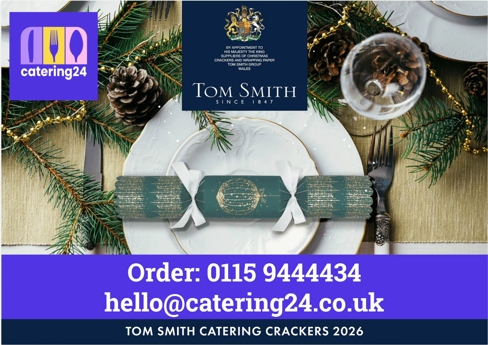 Front cover of the Tom Smith Christmas cracker brochure 2026